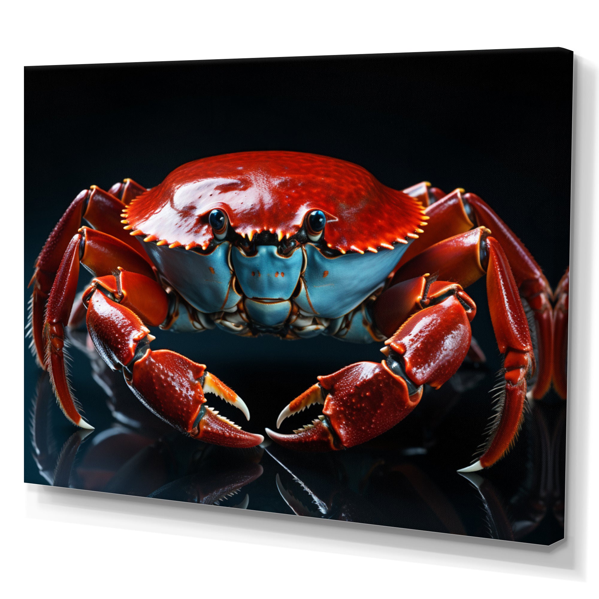 Crab Portrait - Crab Canvas Wall Art