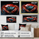 Crab Portrait - Crab Canvas Wall Art
