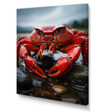 Vibrant Crayfish Portrait - Crayfish Framed Canvas Art