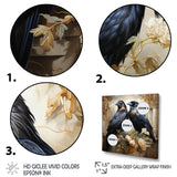 Crow Golden Elegance - Crow Wall Decor