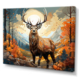 Deer Abstracted Forest - Deer Wall Art Prints