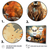 Deer Abstracted Forest - Deer Wall Art Prints