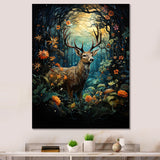 Deer Enchanted Encounter - Deer Canvas Wall Art