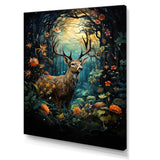 Deer Enchanted Encounter - Deer Canvas Wall Art