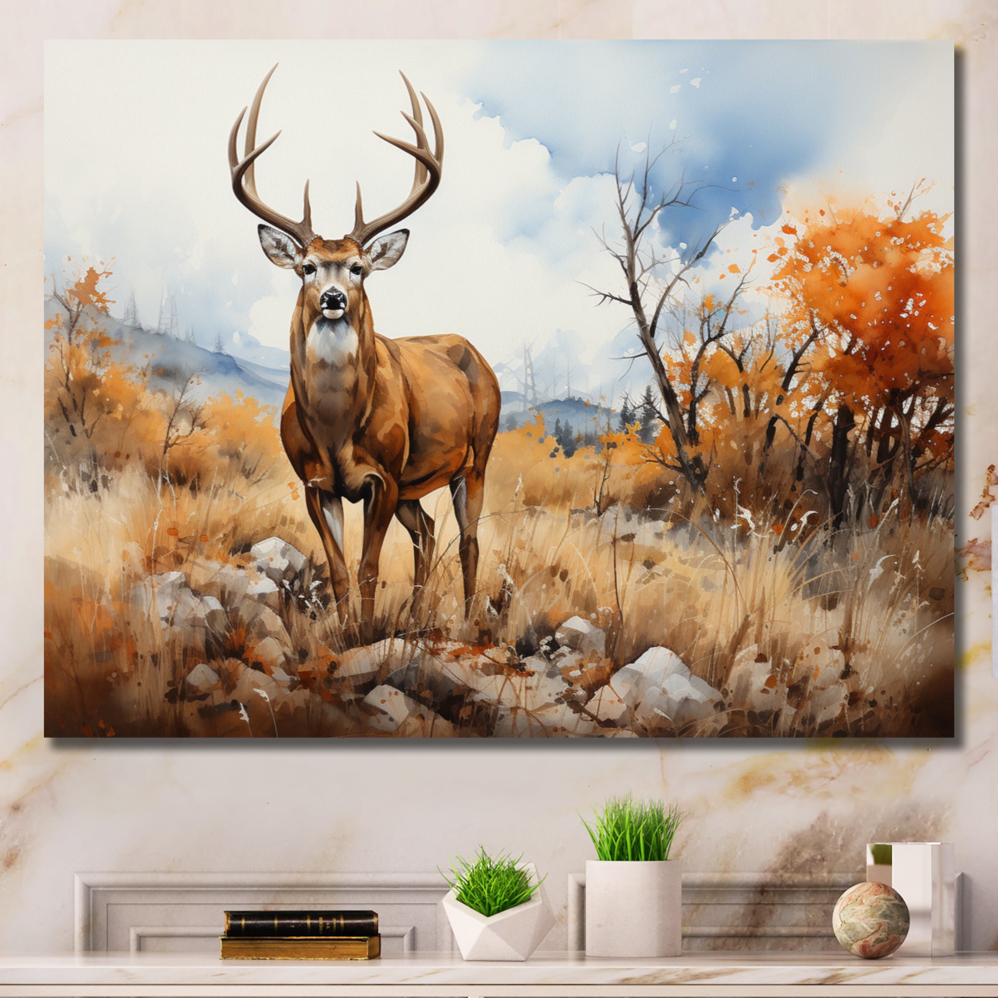 Deer Golden Serenity - Deer Wall Decor