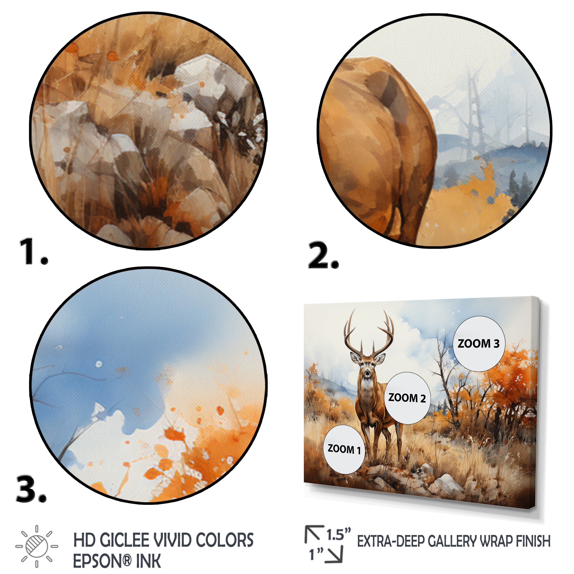 Deer Golden Serenity - Deer Wall Decor