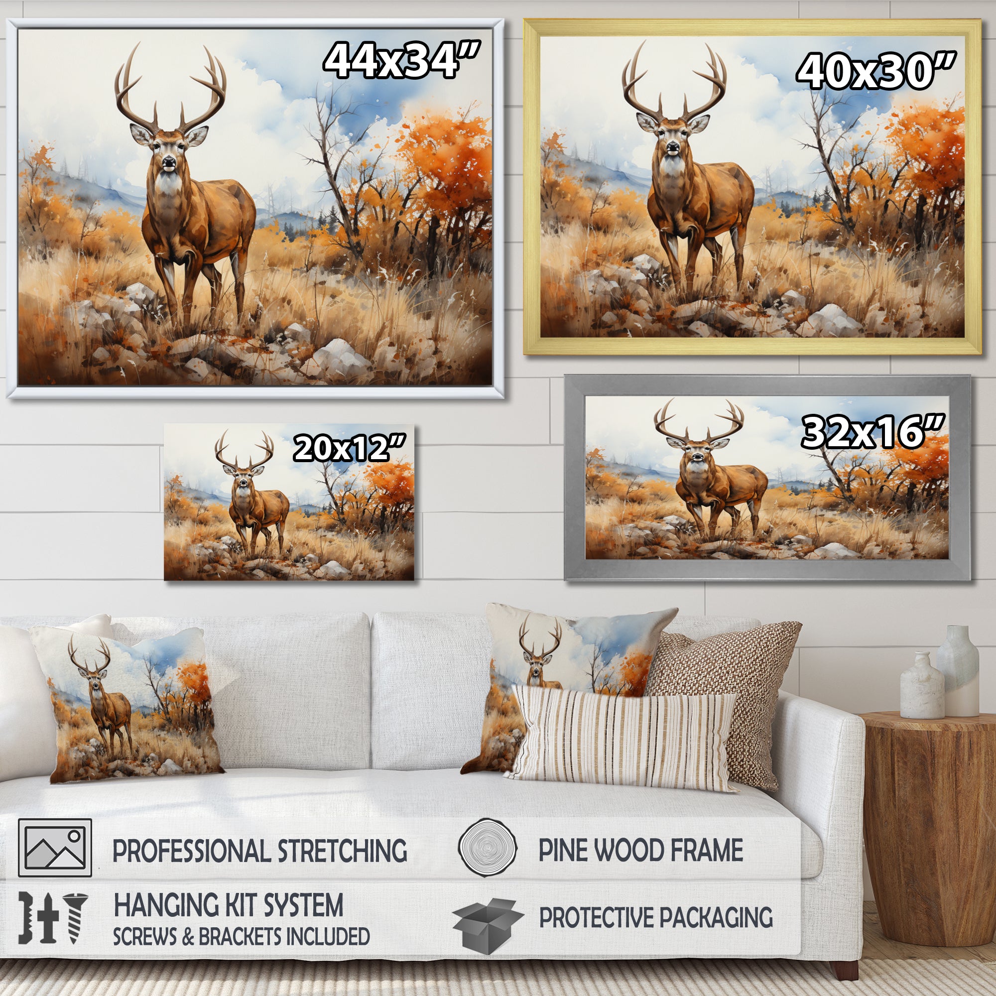Deer Golden Serenity - Deer Wall Decor