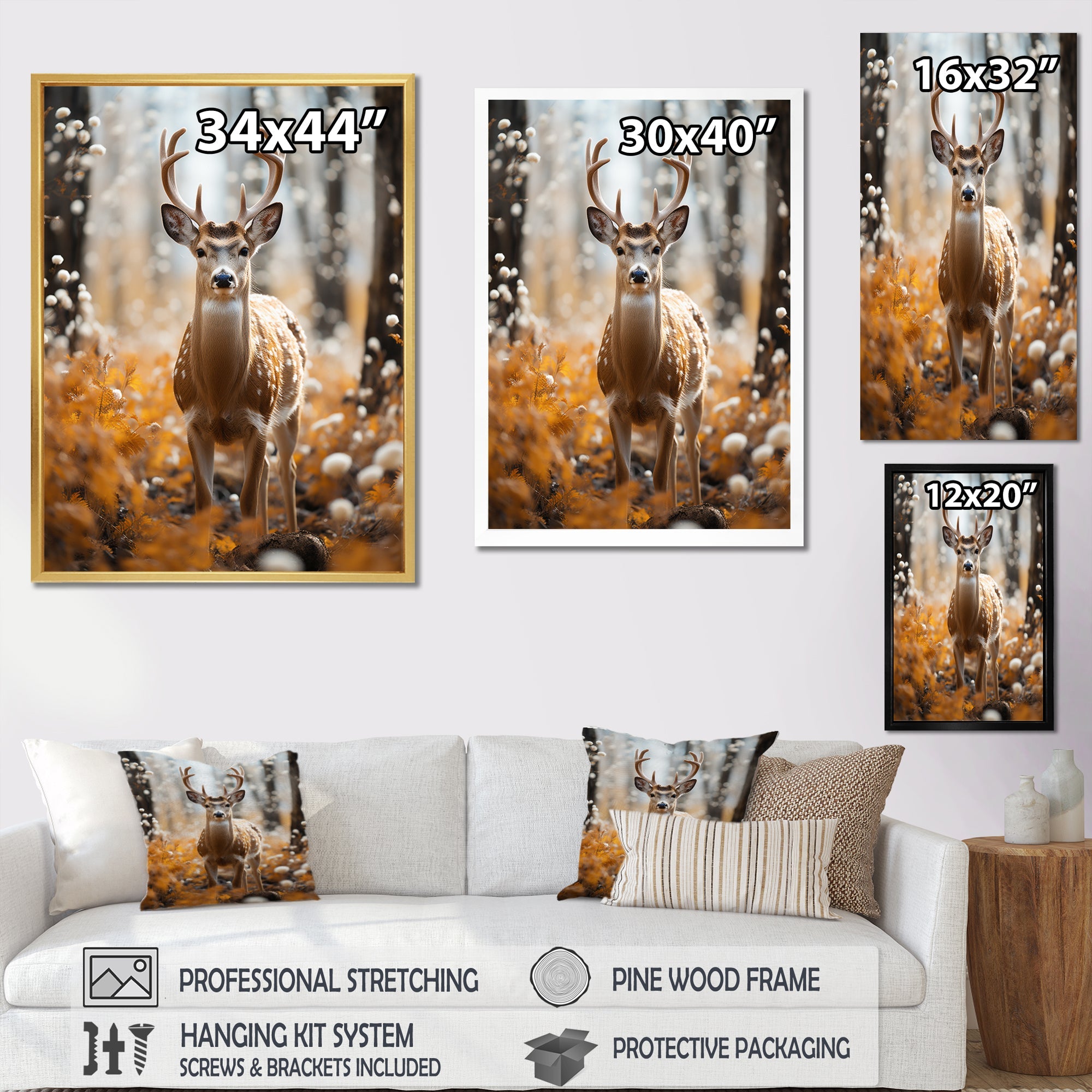 Deer Graceful Elegance - Deer Wall Art Prints