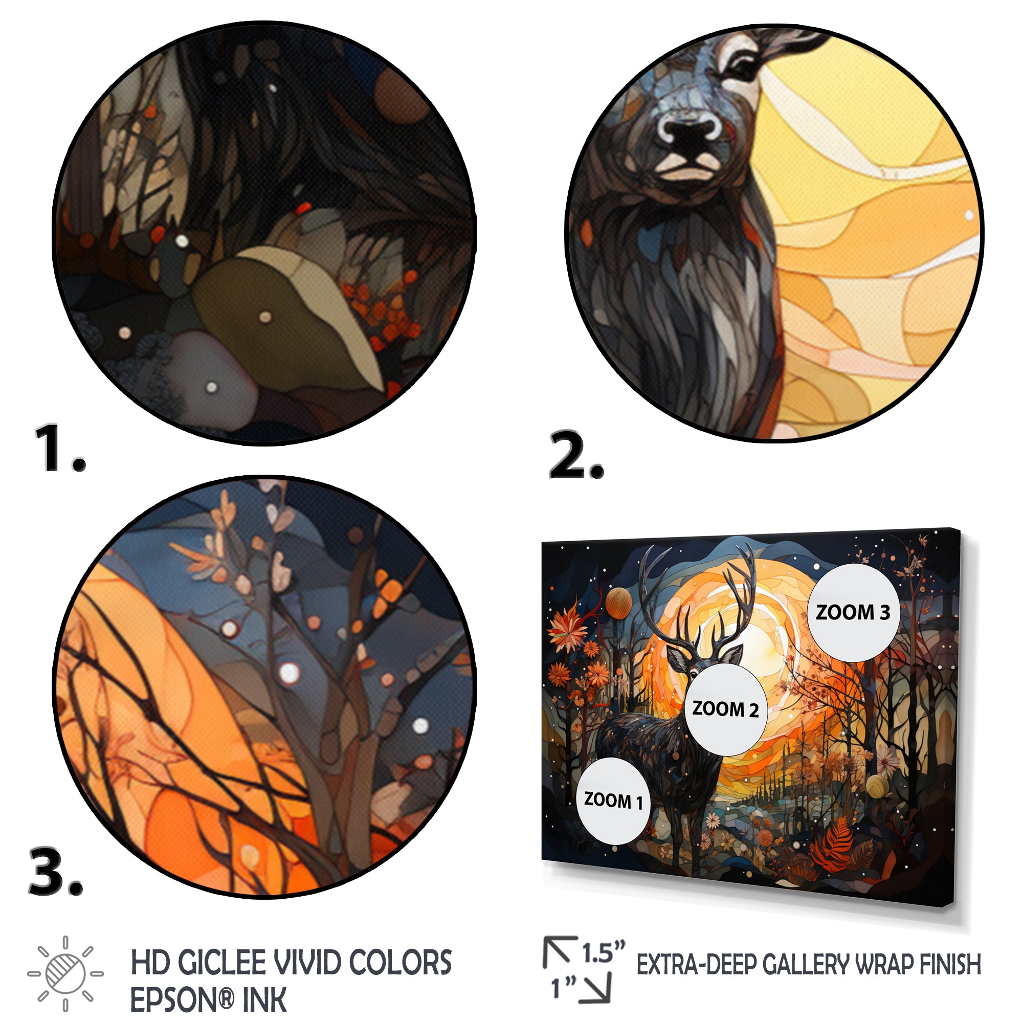 Deer Mystic Mosaic - Deer Home Decor Art