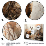Deer Rustic Elegance - Deer Canvas Wall Art