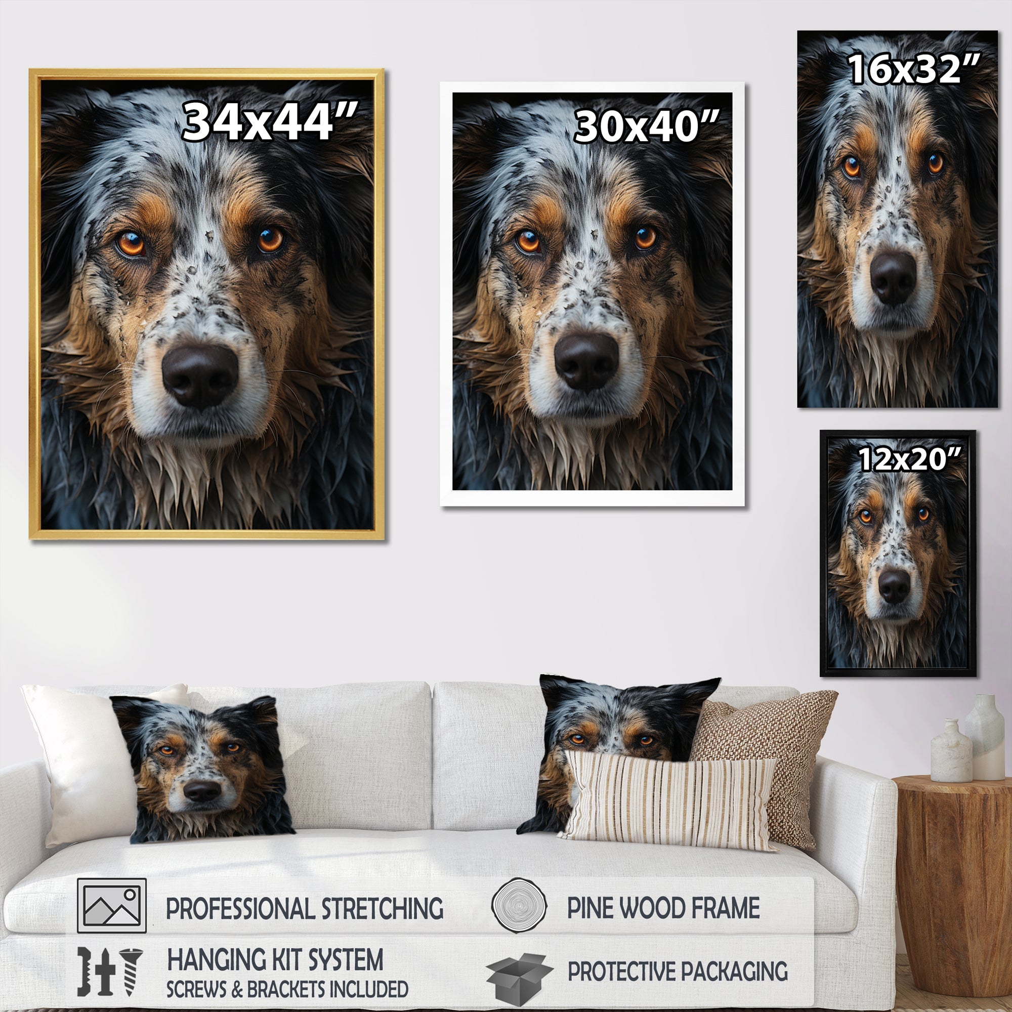 Dog Animal - Dog Living Room Wall Art