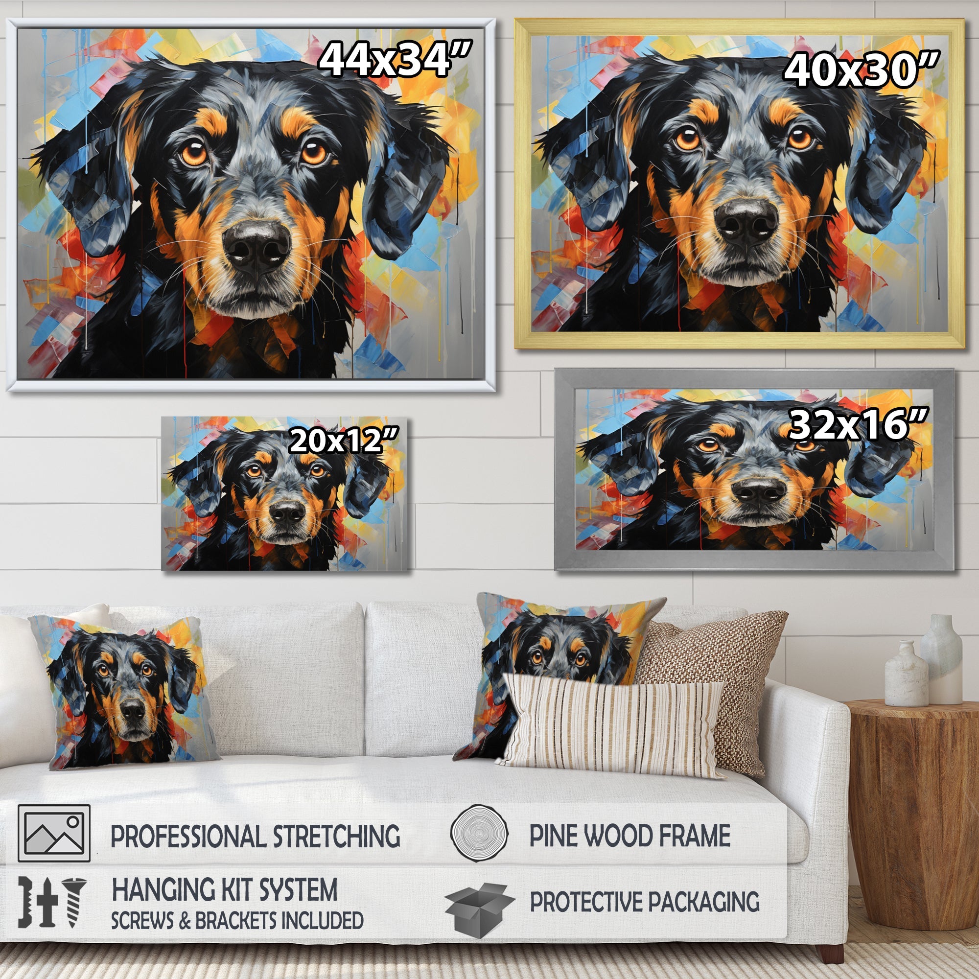 Dog Canine Companion Collage - Dog Bedroom Wall Art