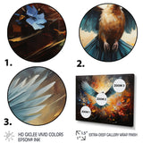 Teal Dove Winged Harmony Collage - Dove Framed Canvas Art