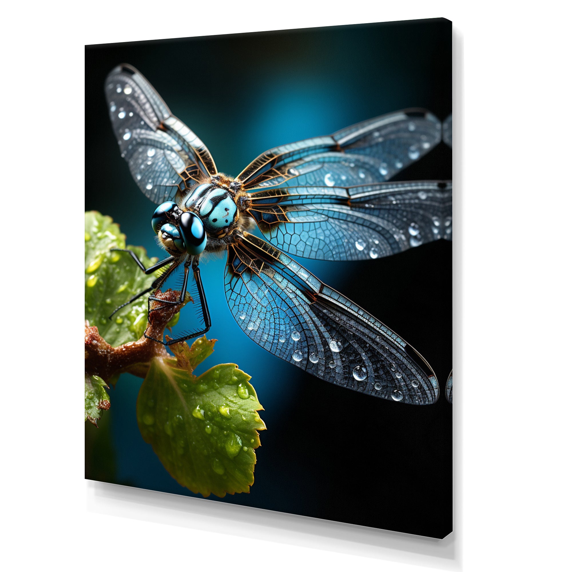 Teal Dragonfly Insects Flight - Dragonfly Wall Decor