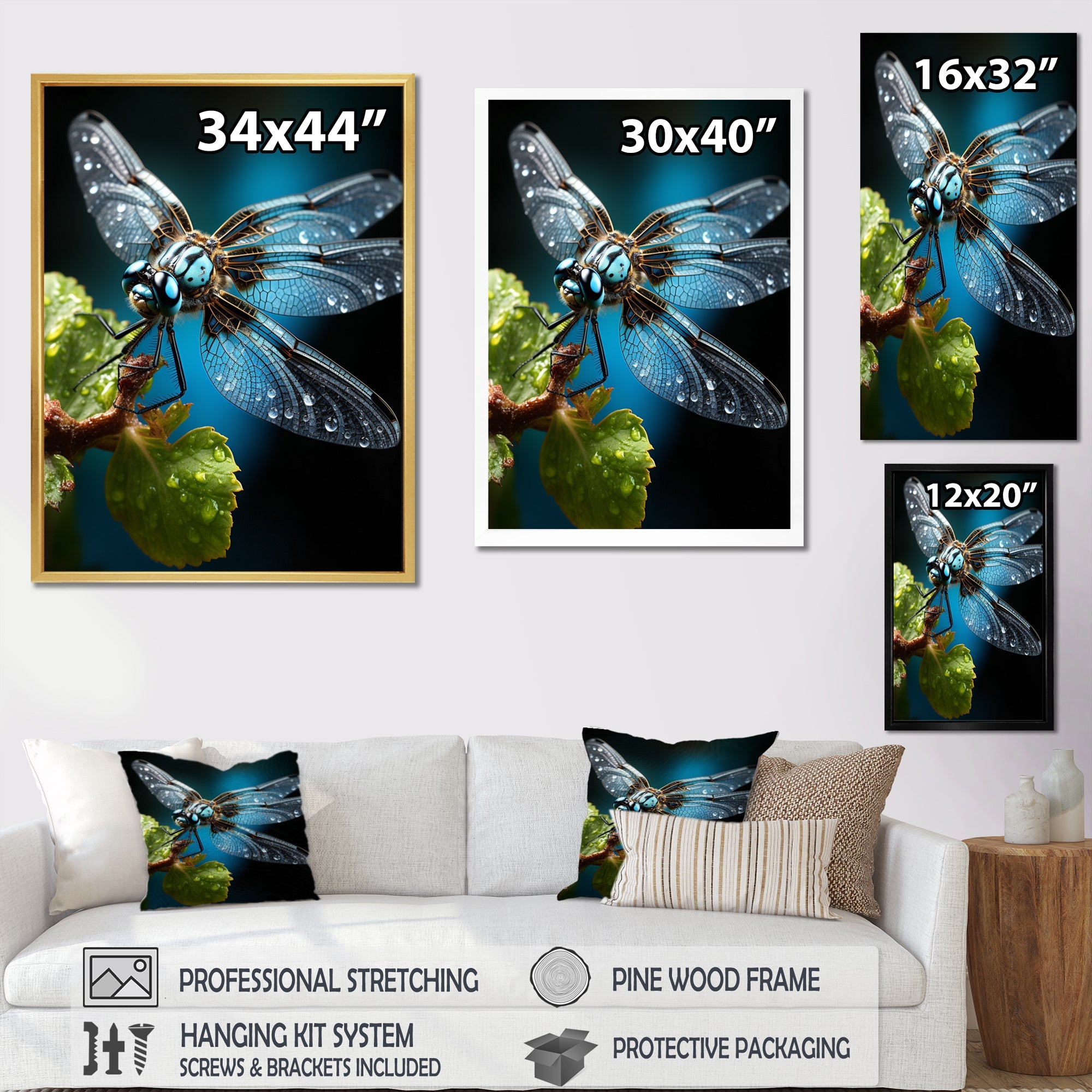 Teal Dragonfly Insects Flight - Dragonfly Wall Decor