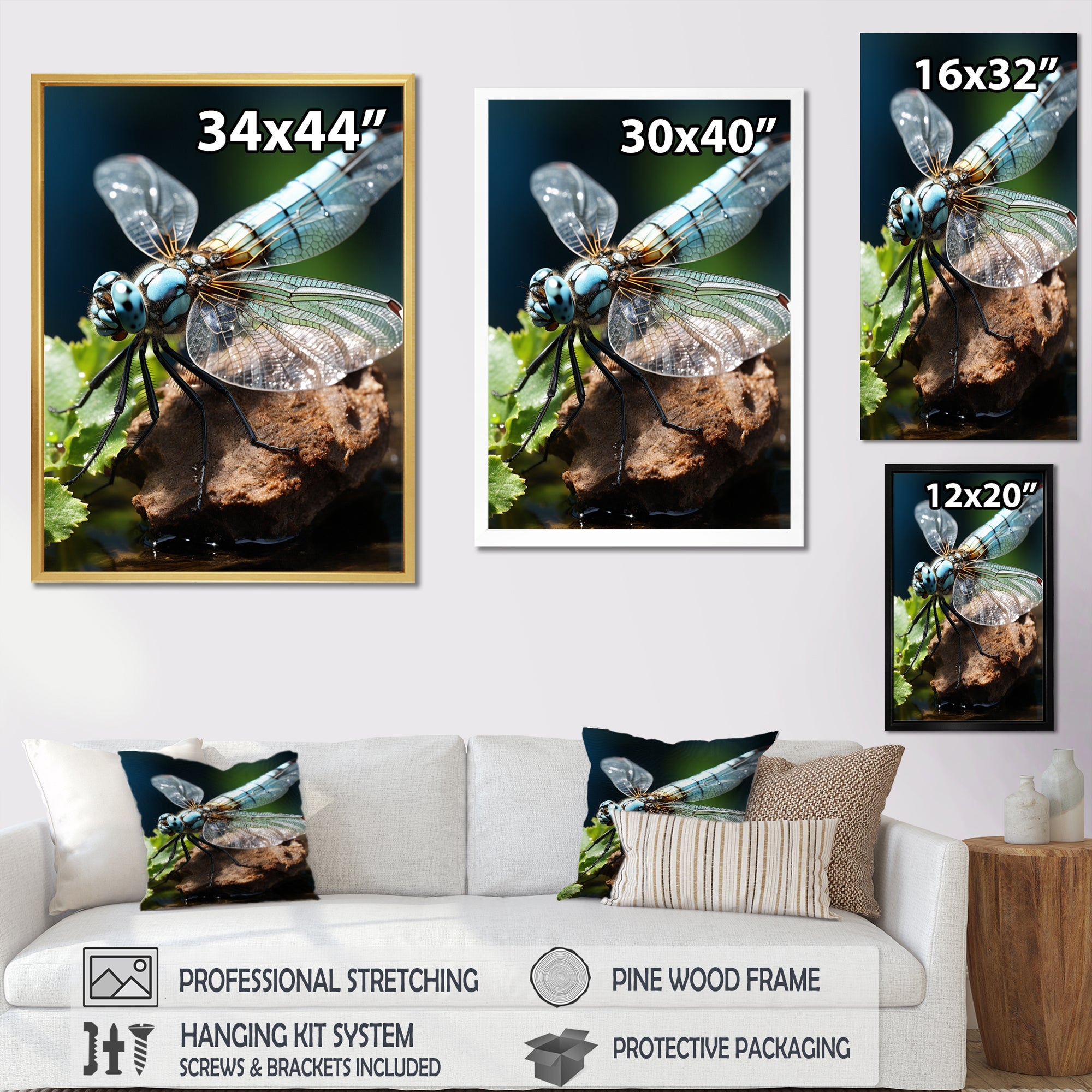 White Dragonfly Insects Flight - Dragonfly Wall Art Prints