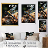 Brown Dragonfly Portrait Vibrant - Dragonfly Home Decor Art