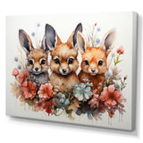 Dry Watercolor Whimsical Animals - Rabbit Living Room Wall Art