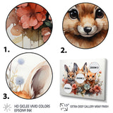 Dry Watercolor Whimsical Animals - Rabbit Living Room Wall Art