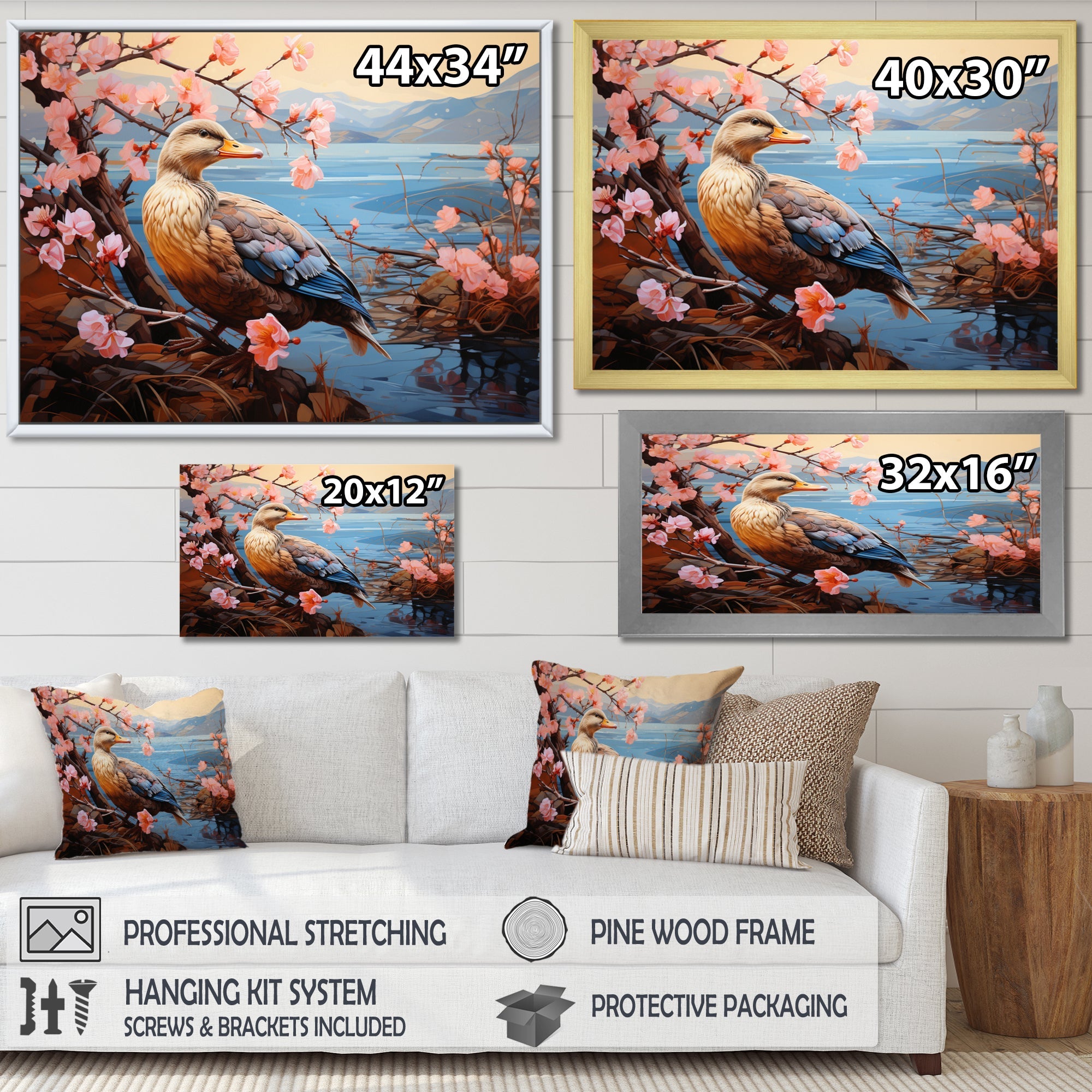 Duck Journey Pastoral - Duck Bedroom Wall Art