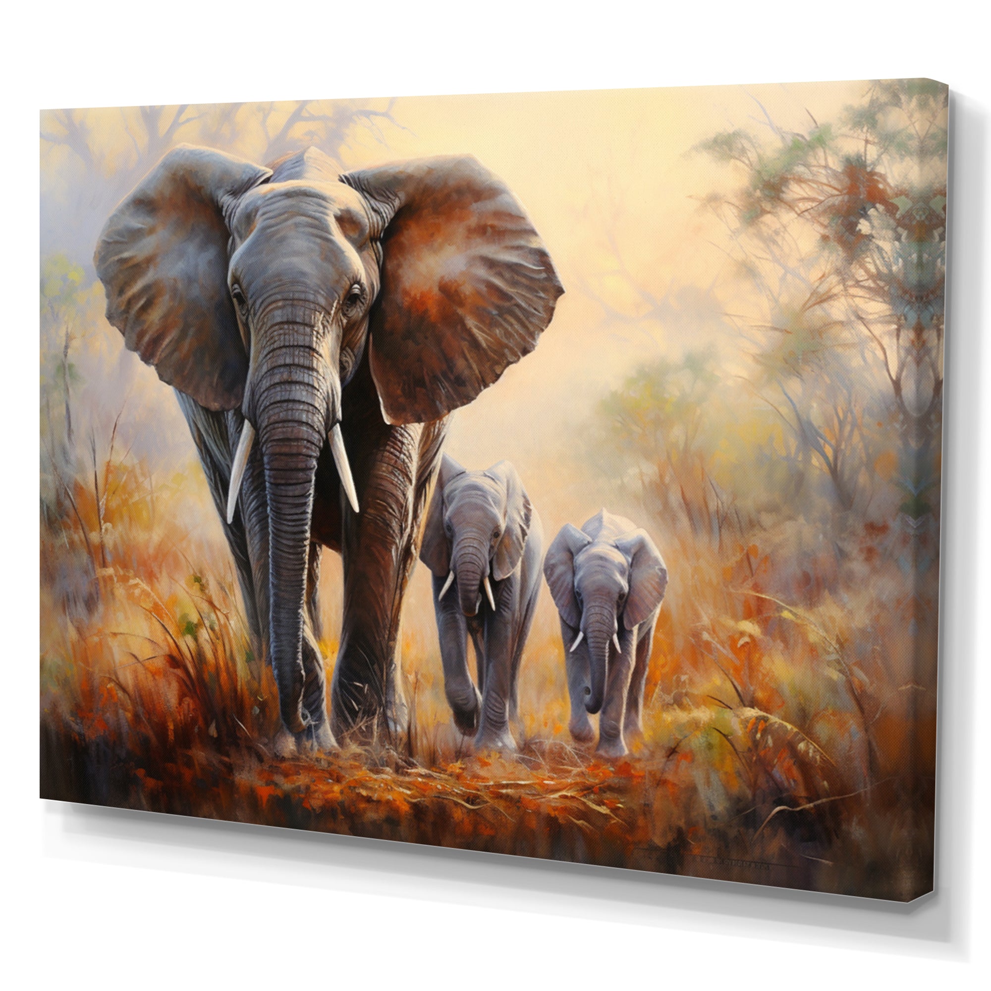 Elephant Family Guardianship - Elephant Wall Art Prints