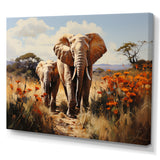 Elephant Family Harmony - Gray Elephant Wall Art