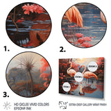 Flamingo Fading Glow Pastoral - Flamingo Canvas Wall Art
