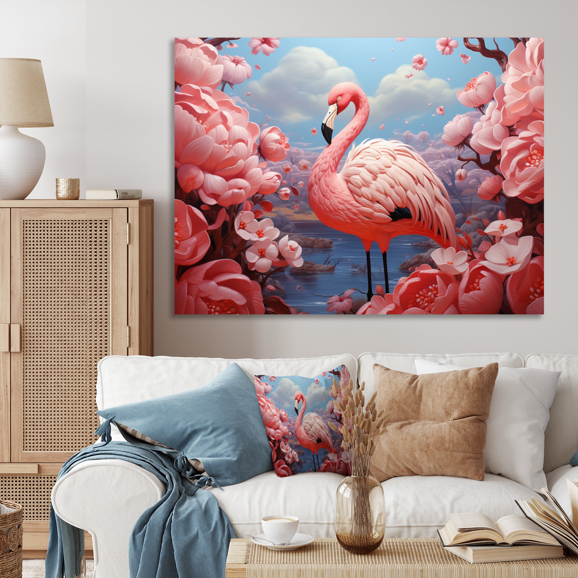 Pink Flamingo Flair - Flamingo Canvas Wall Art