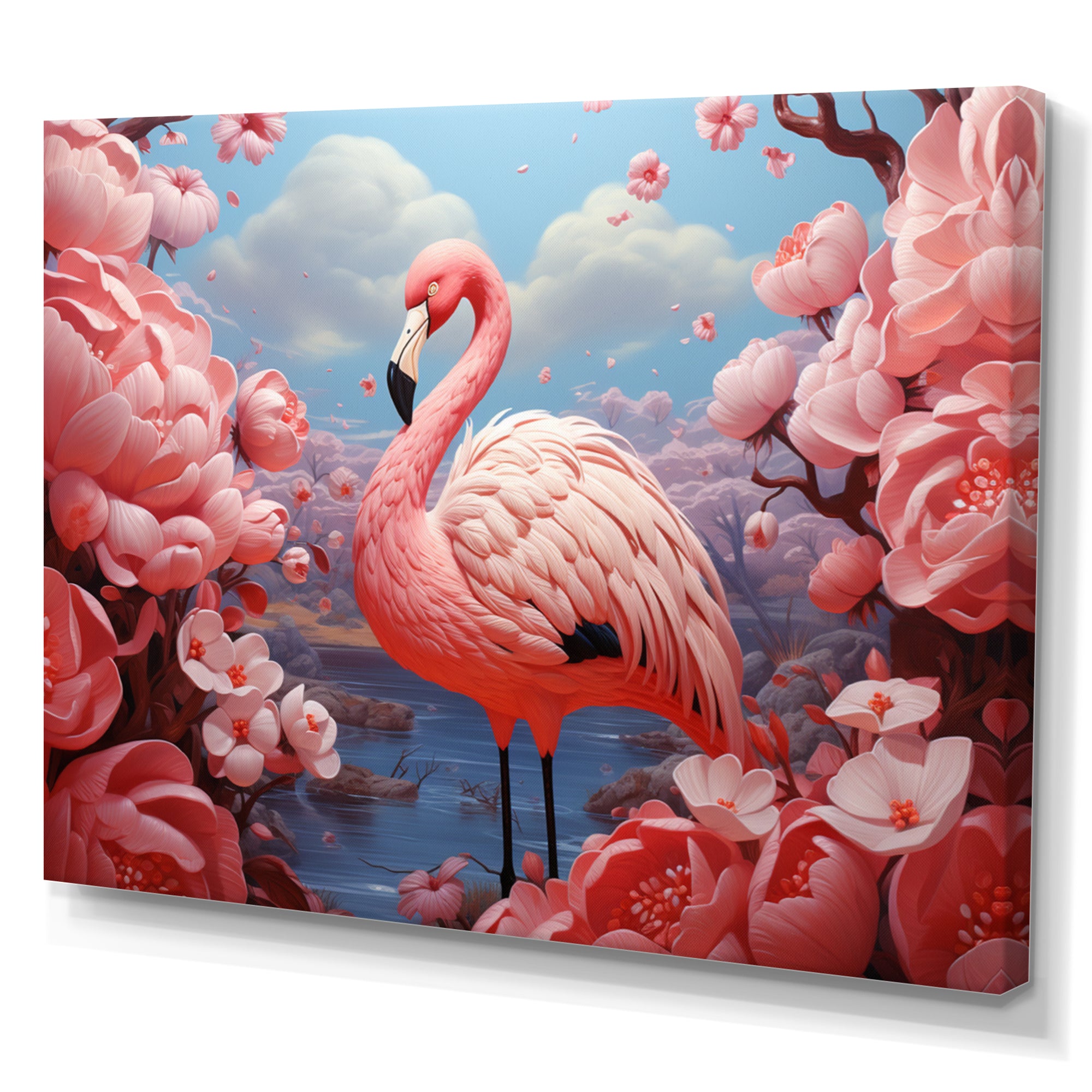 Pink Flamingo Flair - Flamingo Canvas Wall Art
