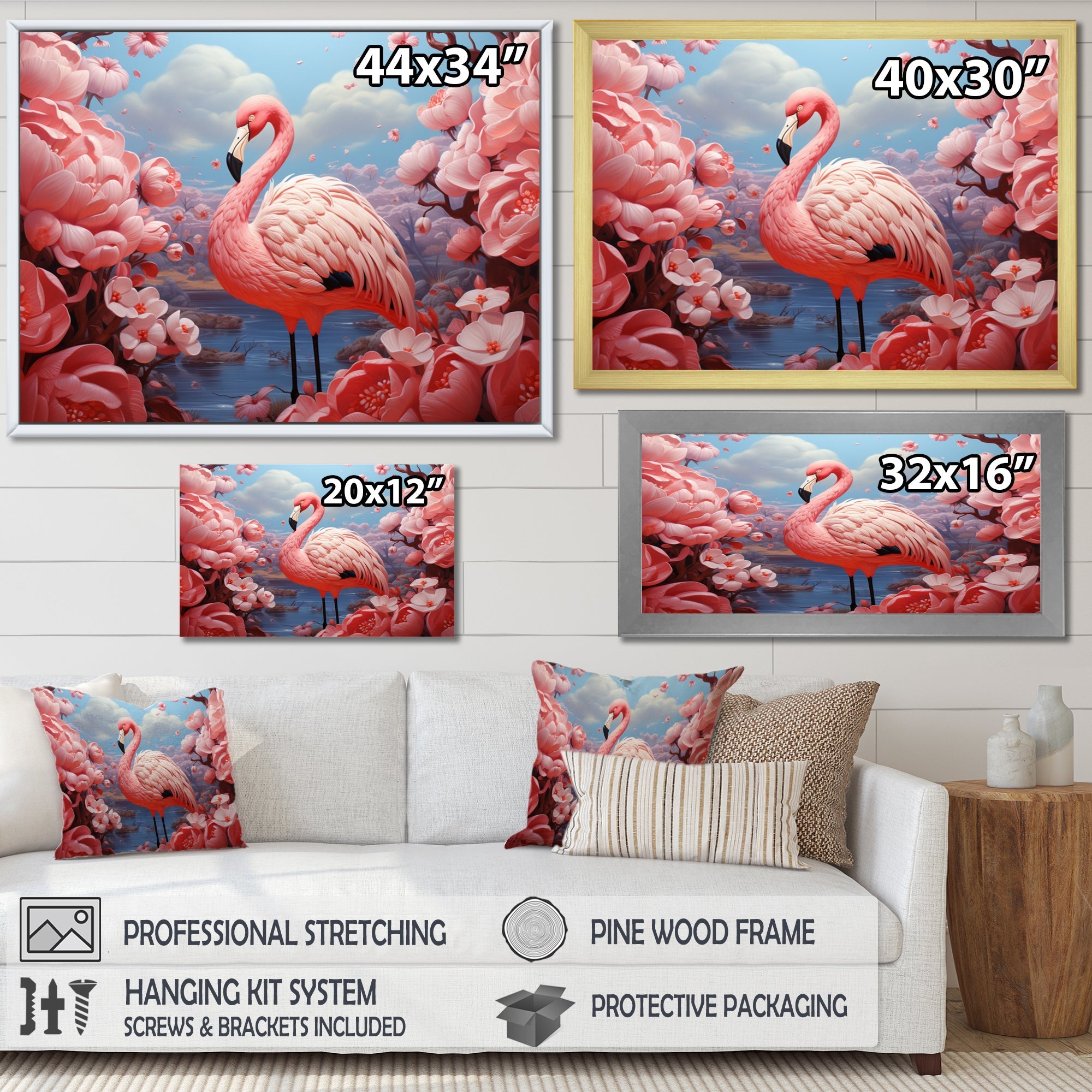 Pink Flamingo Flair - Flamingo Canvas Wall Art