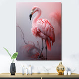Minimalism Flamingo Portrait - Flamingo Wall Decor