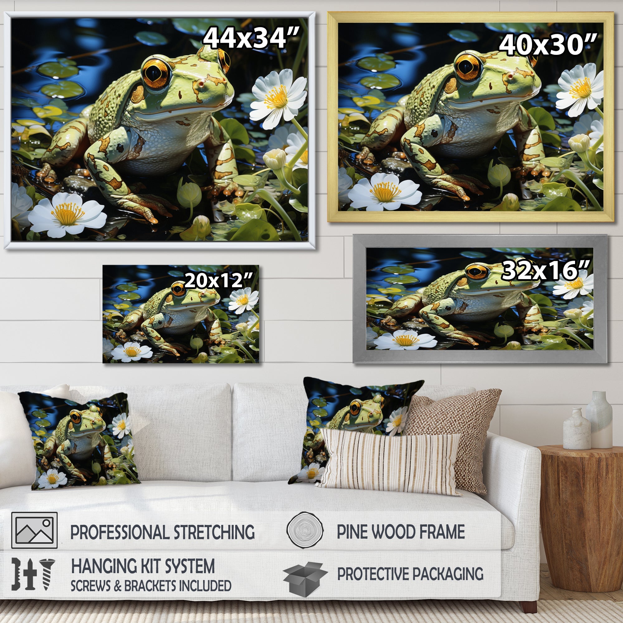 Frog Freedom - Frog Canvas Wall Art