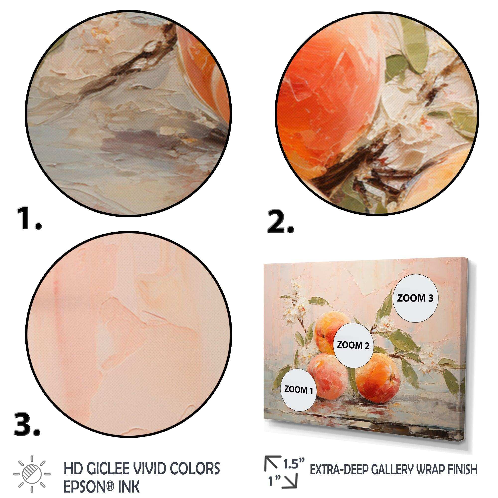 Fruit Abstract Peach - Food & Beverage Canvas Wall Art