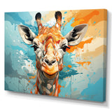 Giraffe Elegant Geometric - Giraffe Large Canvas Wall Art