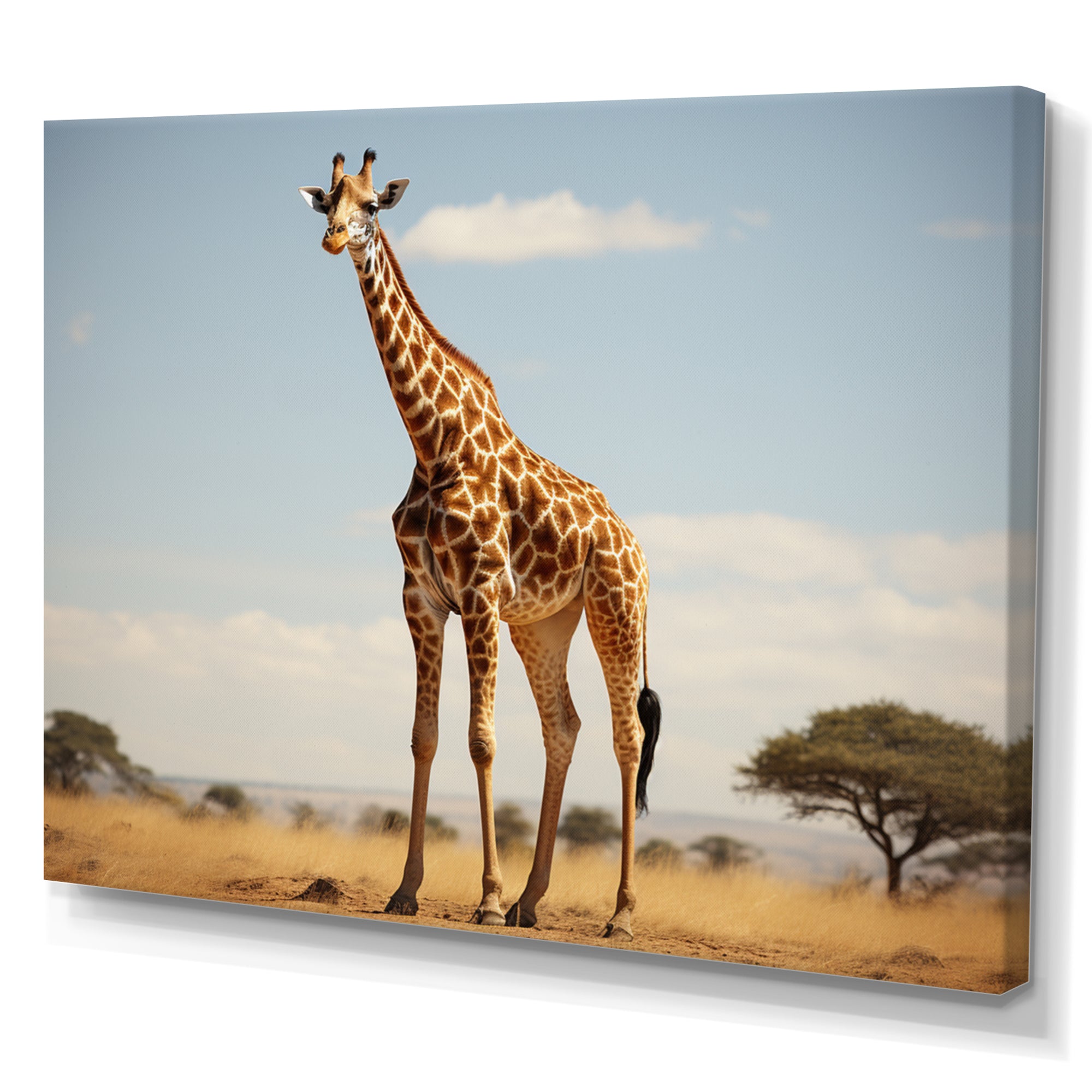 Giraffe Gentle Horizon - Giraffe Living Room Wall Art