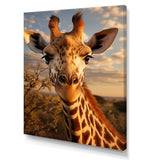 Giraffe Portrait Vibrant - Giraffe Canvas Wall Art