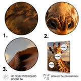 Giraffe Portrait Vibrant - Giraffe Canvas Wall Art