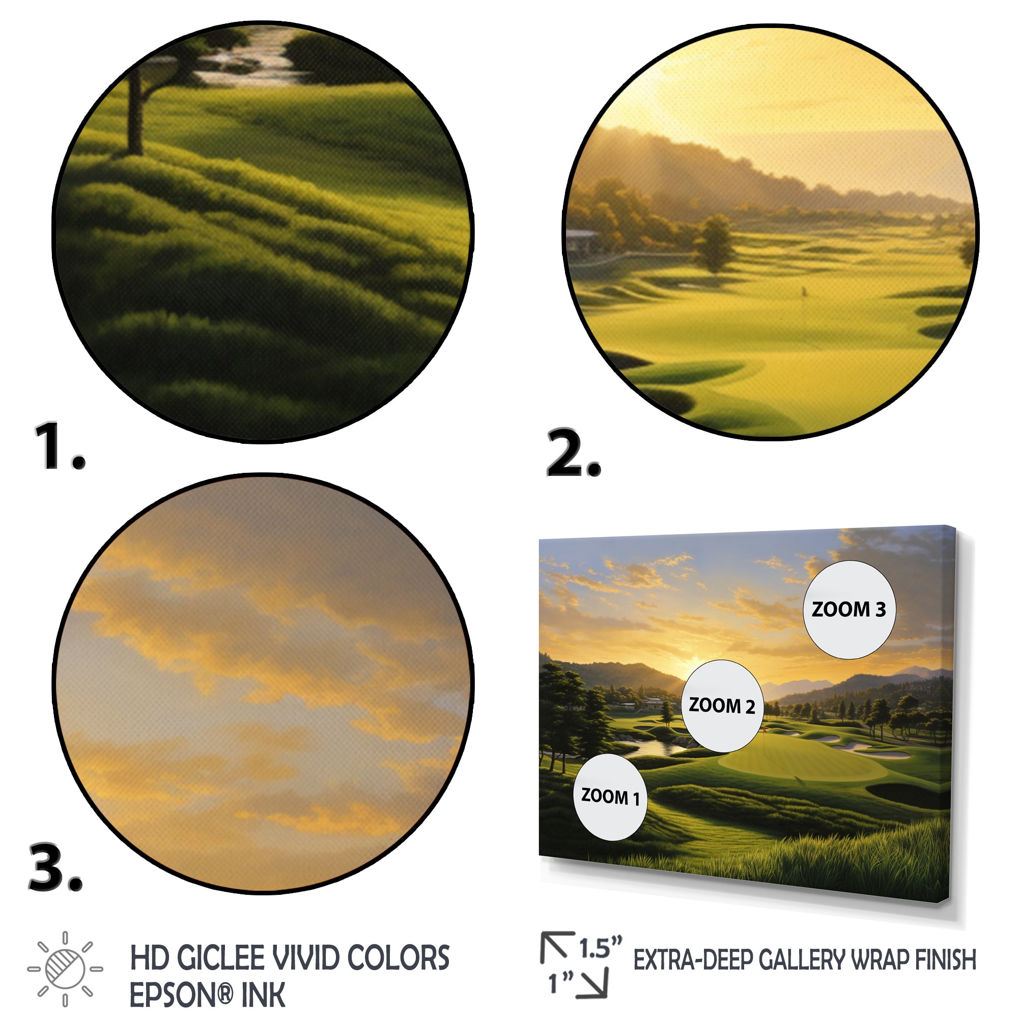 Golf Dawn On The Put I - Golf Canvas Wall Art
