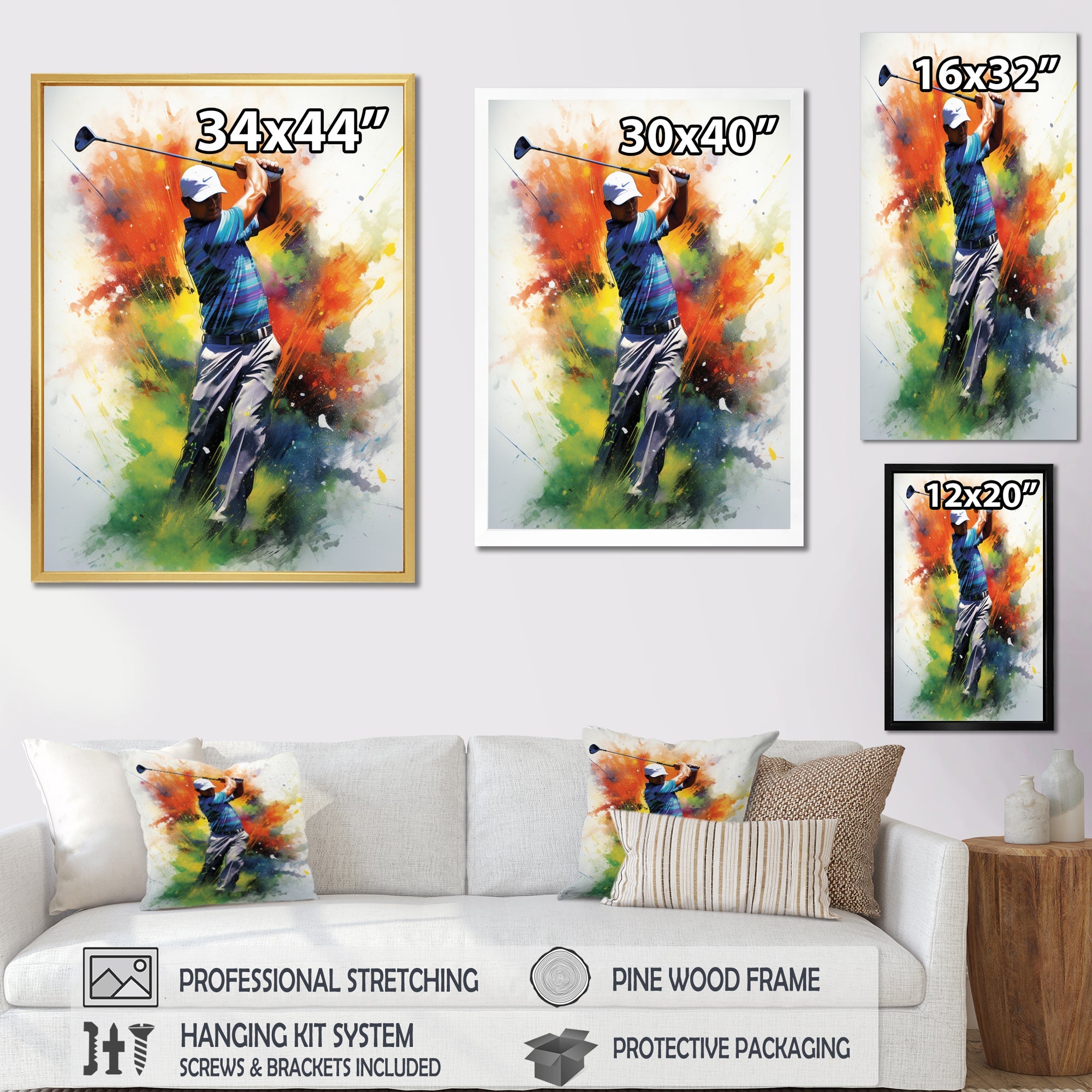 Golf Dynamic Drives I - Golf Canvas Wall Art