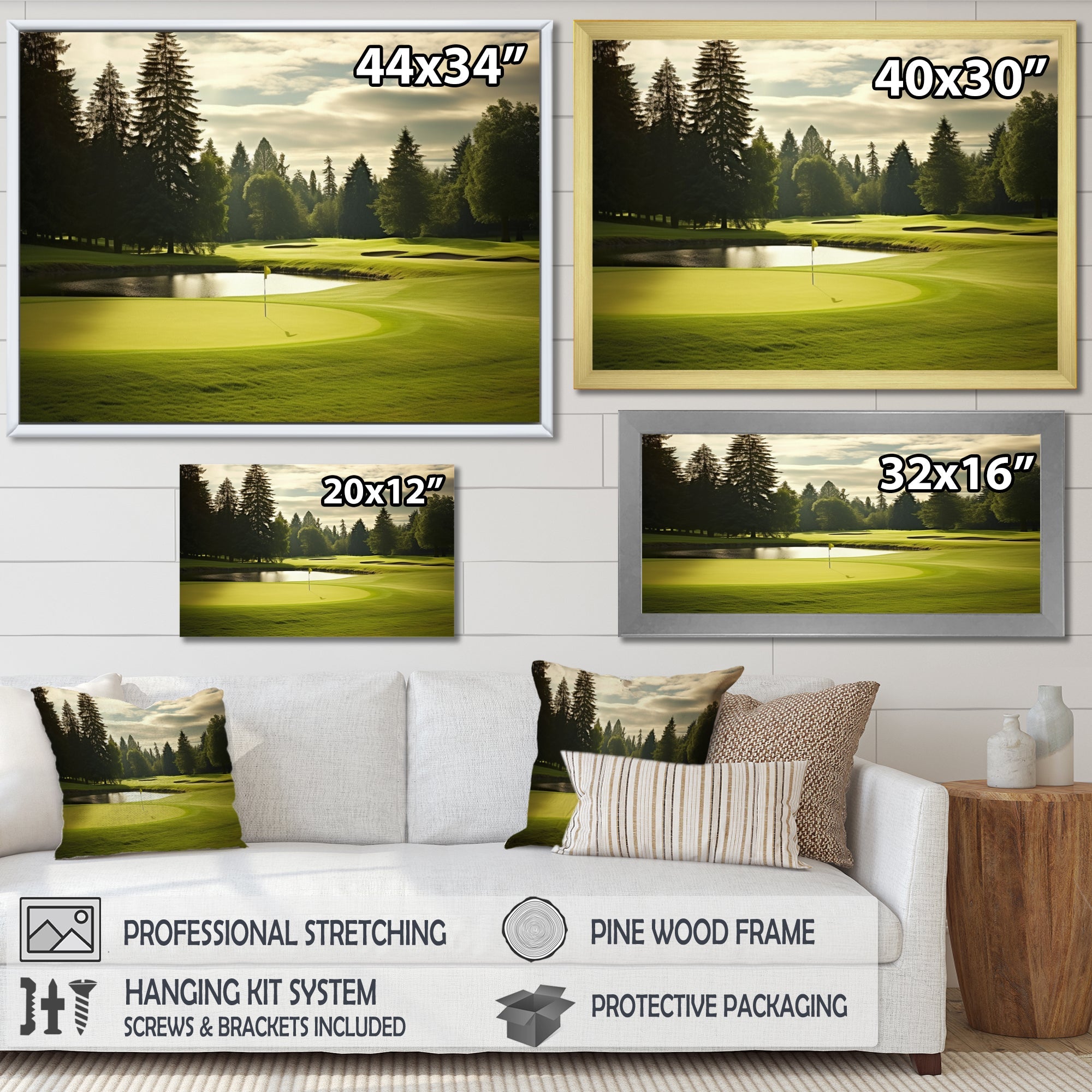 Golf Fairway Serenity - Golf Canvas Wall Art