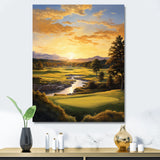 Golf Golden Hour Golf - Golf Canvas Wall Art
