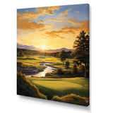 Golf Golden Hour Golf - Golf Canvas Wall Art