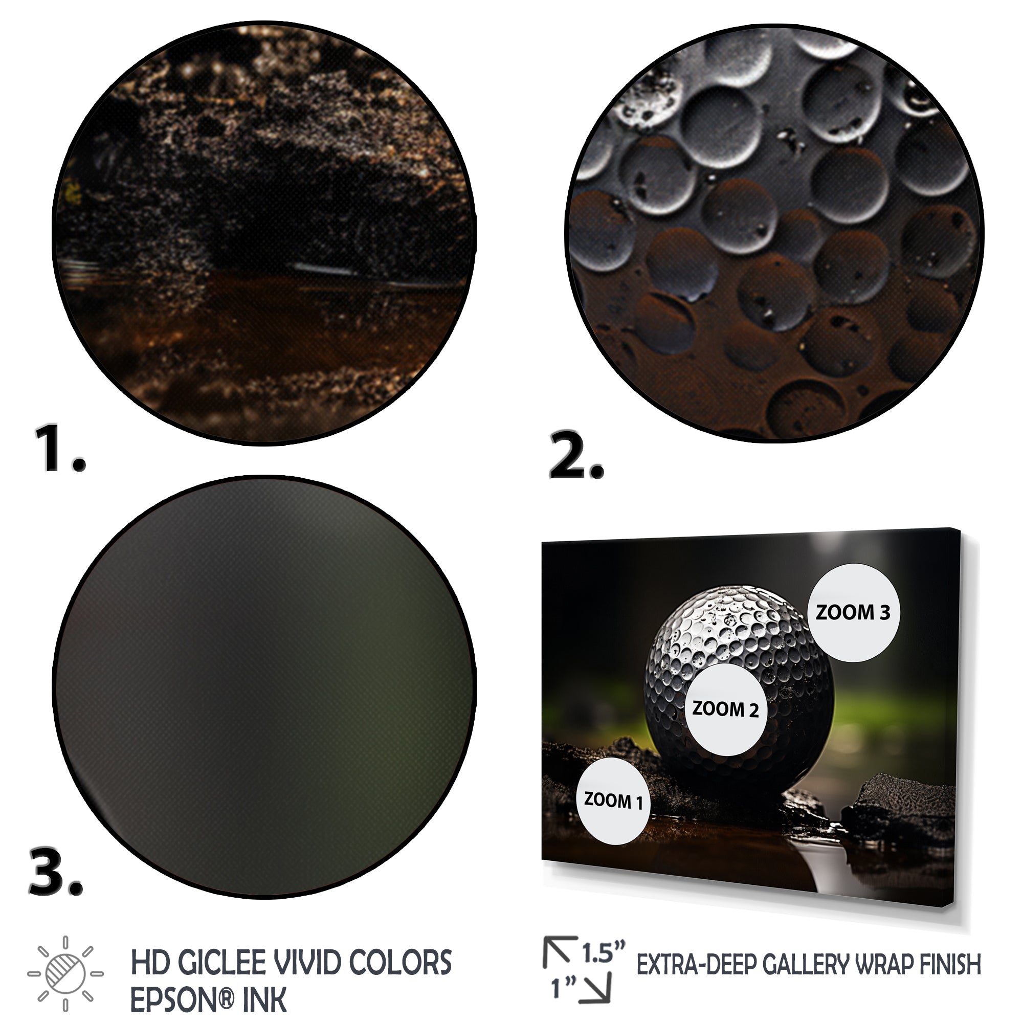 Golfers Focus - Golf Canvas Wall Art