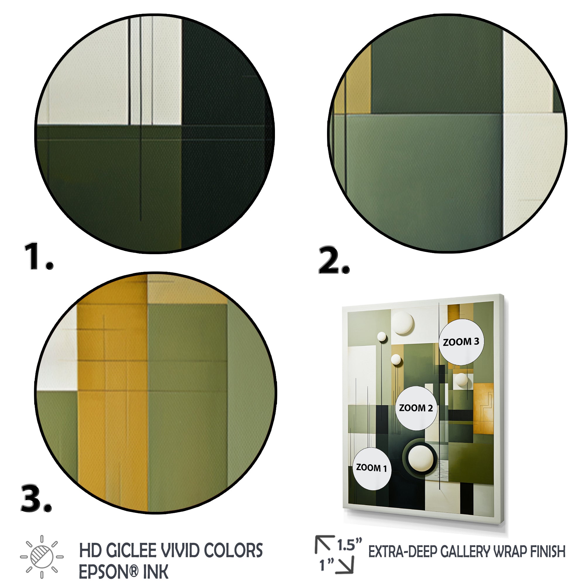 Golf Harmonious Collage I - Golf Canvas Wall Art