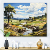 Lake And River Tranquility I - Golf Canvas Wall Art