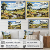Lake And River Tranquility I - Golf Canvas Wall Art