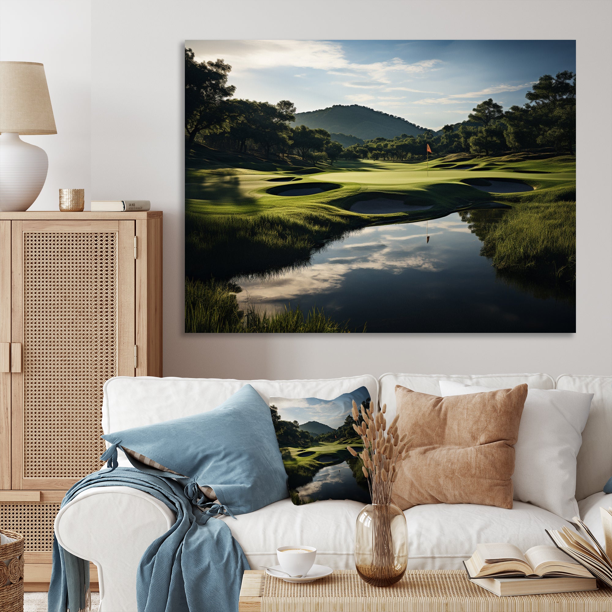Golf Precision Filed - Golf Canvas Wall Art