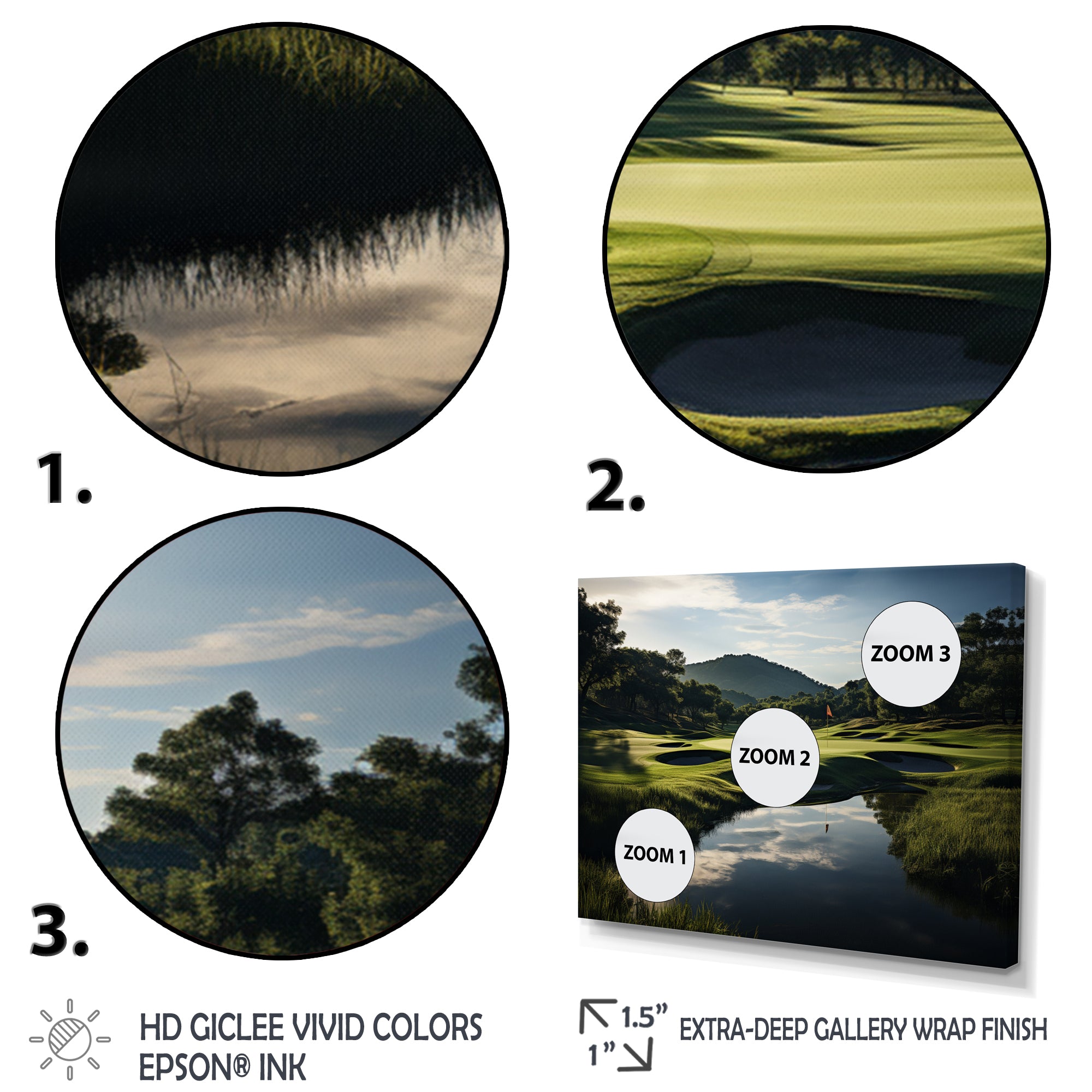 Golf Precision Filed - Golf Canvas Wall Art