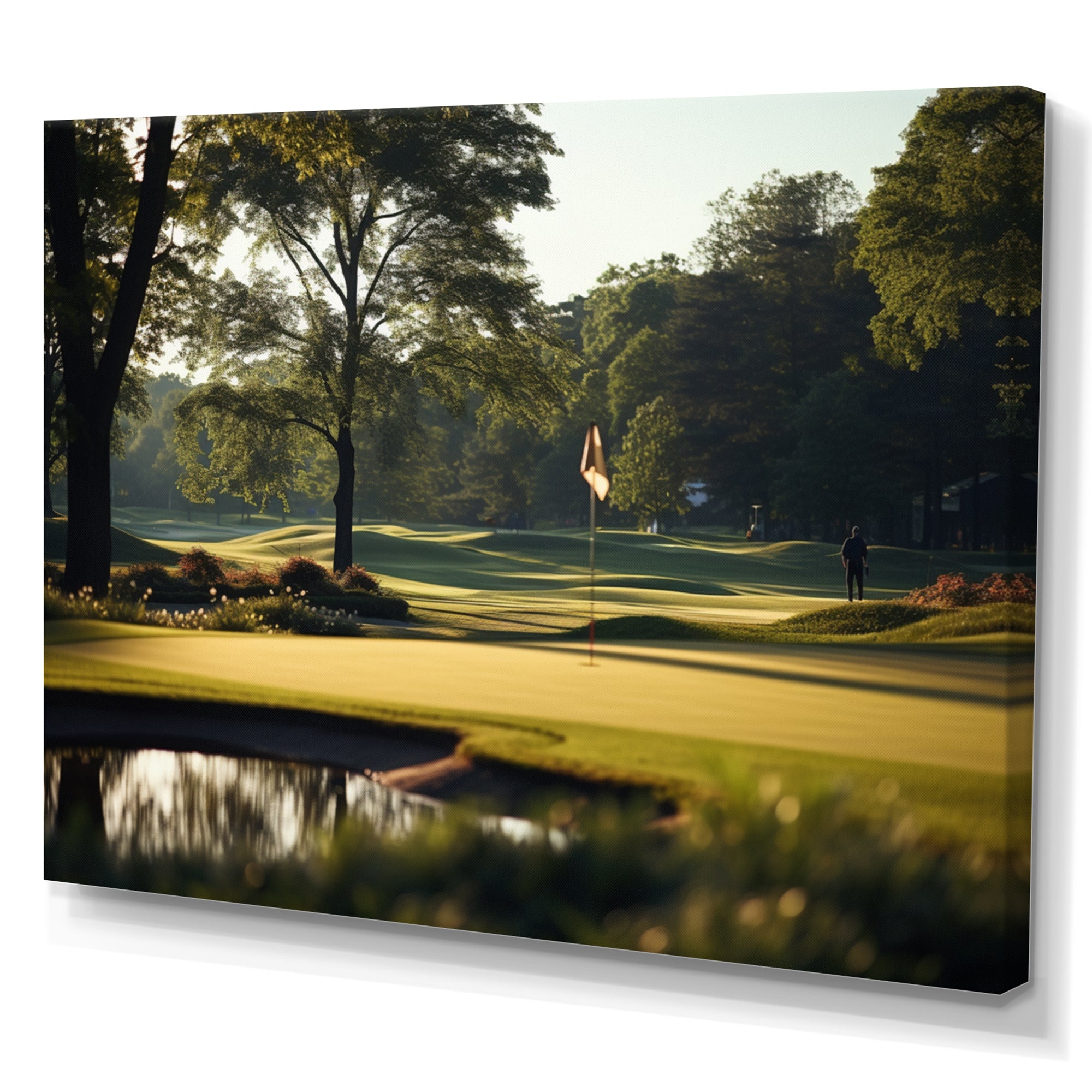 Golf Putting Green Tranquility I - Golf Canvas Wall Art