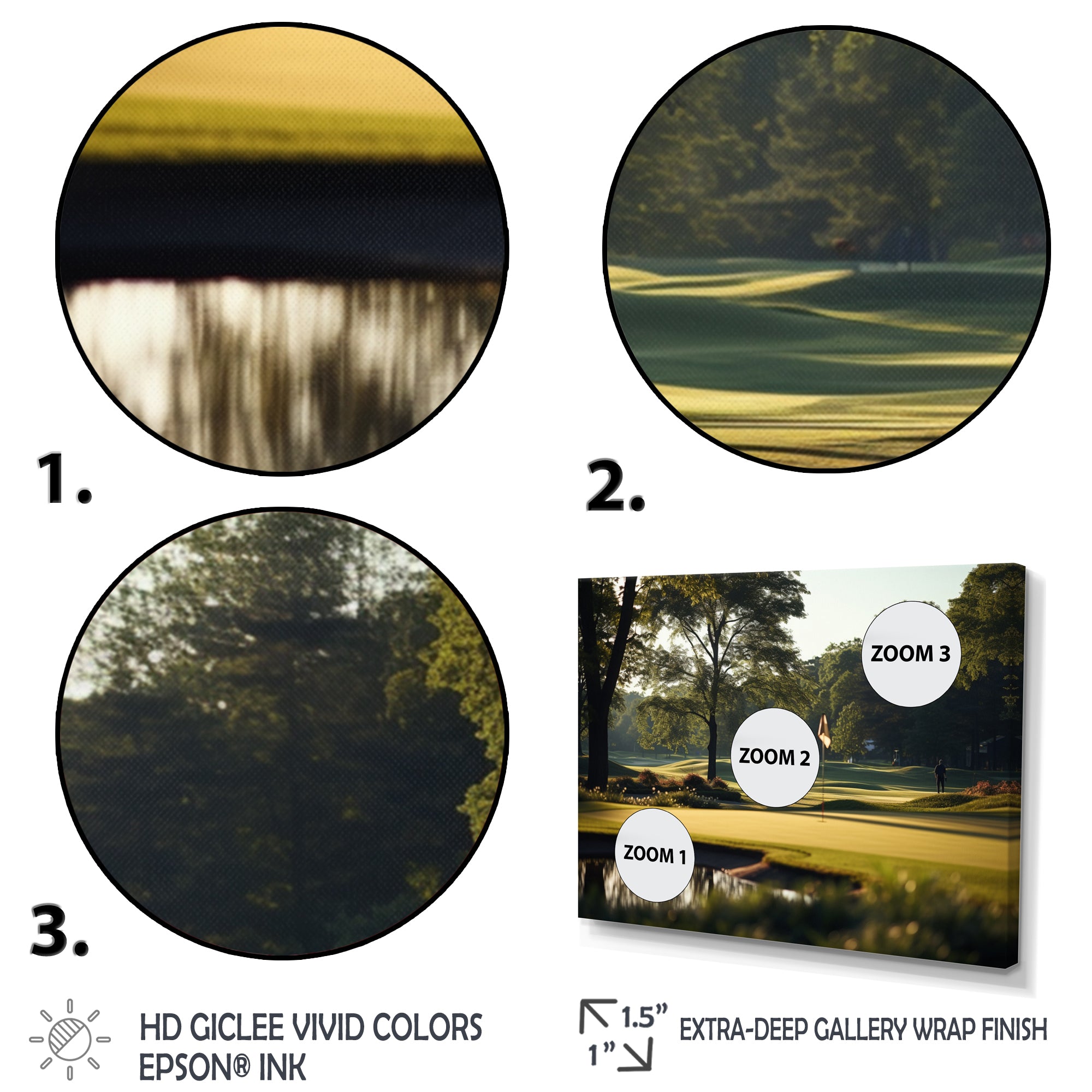 Golf Putting Green Tranquility I - Golf Canvas Wall Art